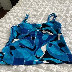 Vibrant Blue Abstract Camisole Top